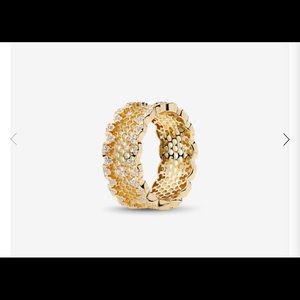 Honeycomb Lace Ring, PANDORA Shine™ & Clear CZ